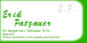 erik patzauer business card